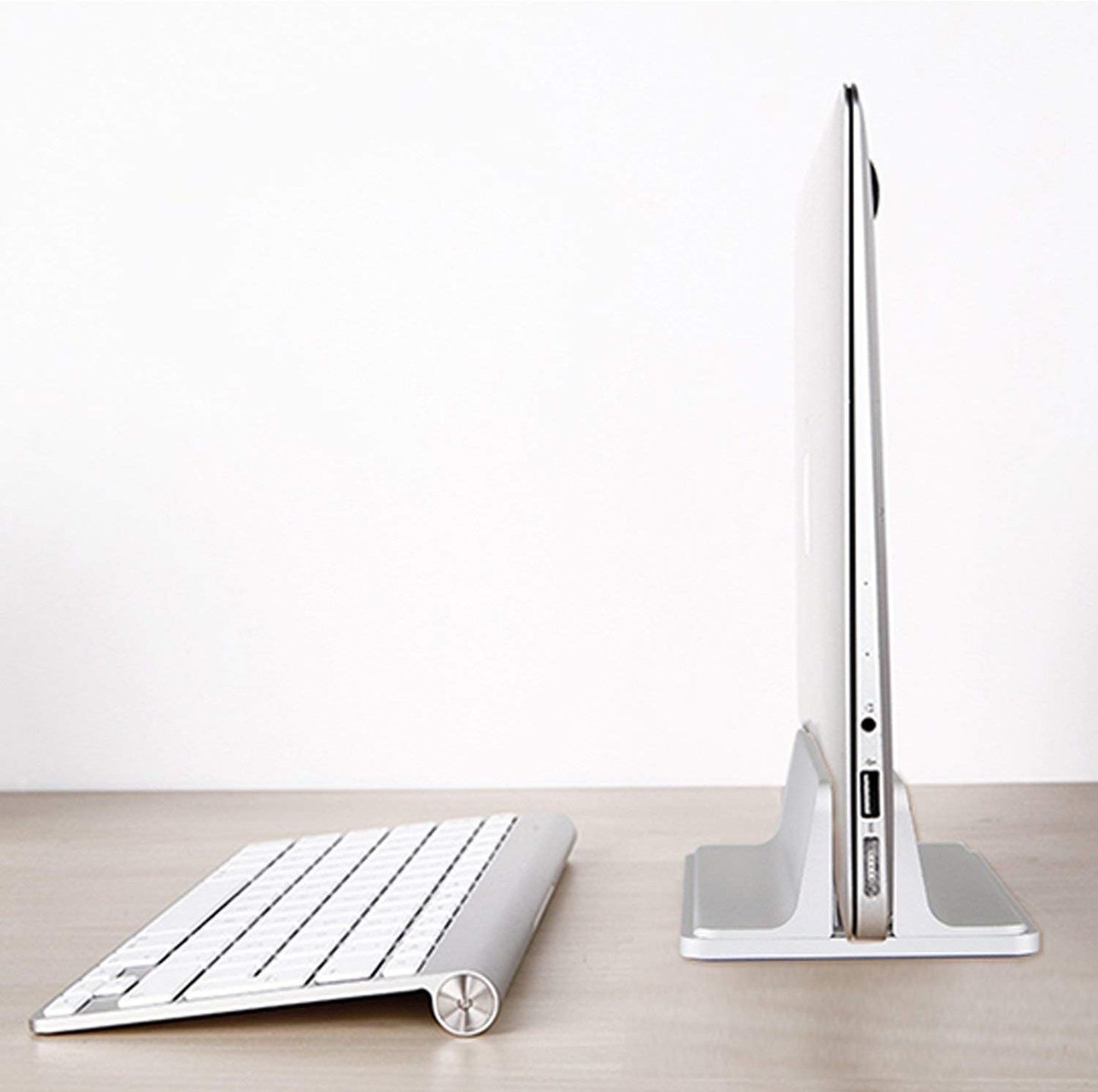Laptop Stand, Cradle for Laptops, Adjustable Dock, Holder for Macbook Dell Hp Surface Ipad - Silver