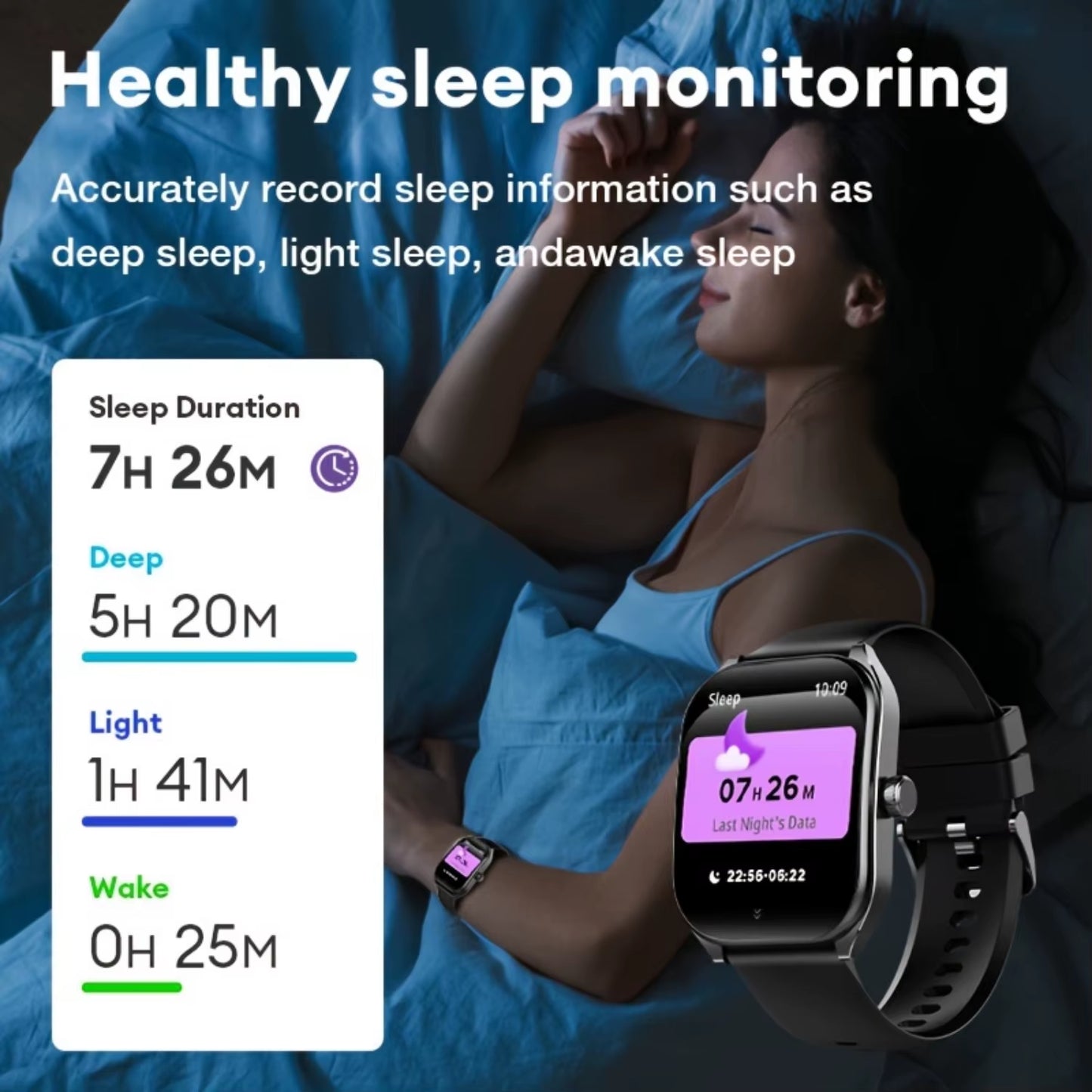 2.01-Inch Screen Curved Screen Smart Watch Perfectly Fits the Wrist Curve Wireless 5.3 HD Calls 100+ Sports Modes Outdoor Sports