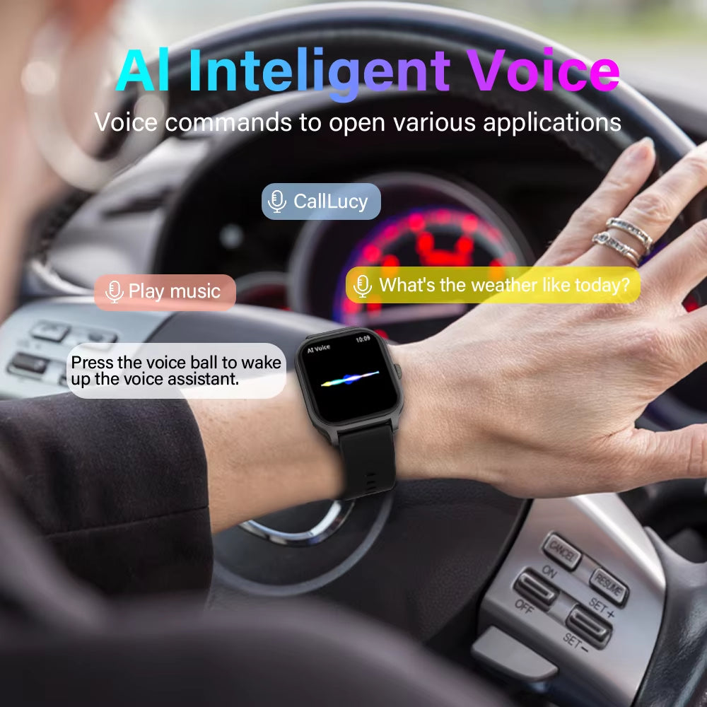 New Smart Watch 2.01 Inch Smart Watch Bluetooth Call Men Women IP68 Waterproof Sports Fitness Smart Watch